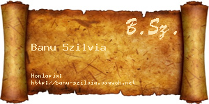 Banu Szilvia névjegykártya